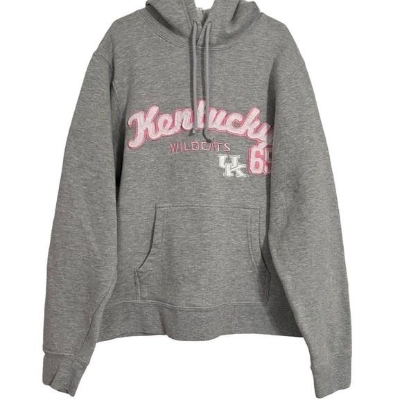 University of Kentucky Grey & Pink Hoodie Youth Size Medium - Picture 1 of 7